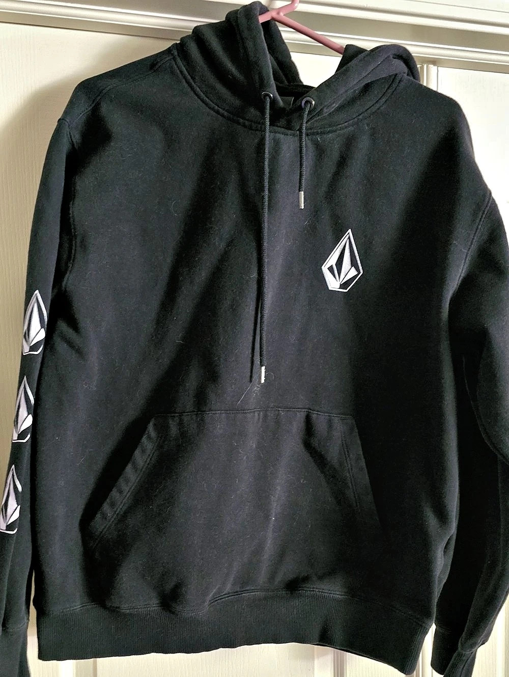 Volcom Iconic Stone Hoodie Men's Black Hoodie Size Medium Like New